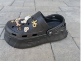 Крокси жіночі-ПРОГРЕС-ДМ-5231 Чорні.Ростовка 6 пар.Розміри 36-40